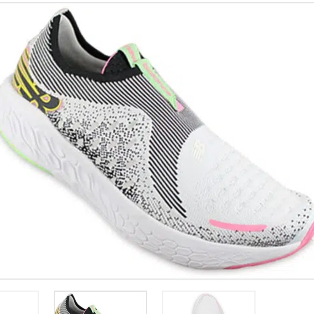New Balance fresh foam 1080 slip on White and Pink 10